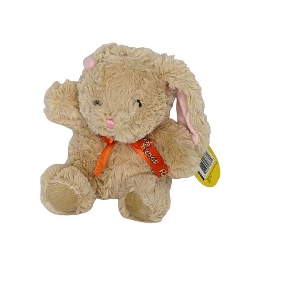 Reese's Bunny Rabbit Brown Plush Ribbon Stuffed Animal Toy 6" - Picture 5 of 12